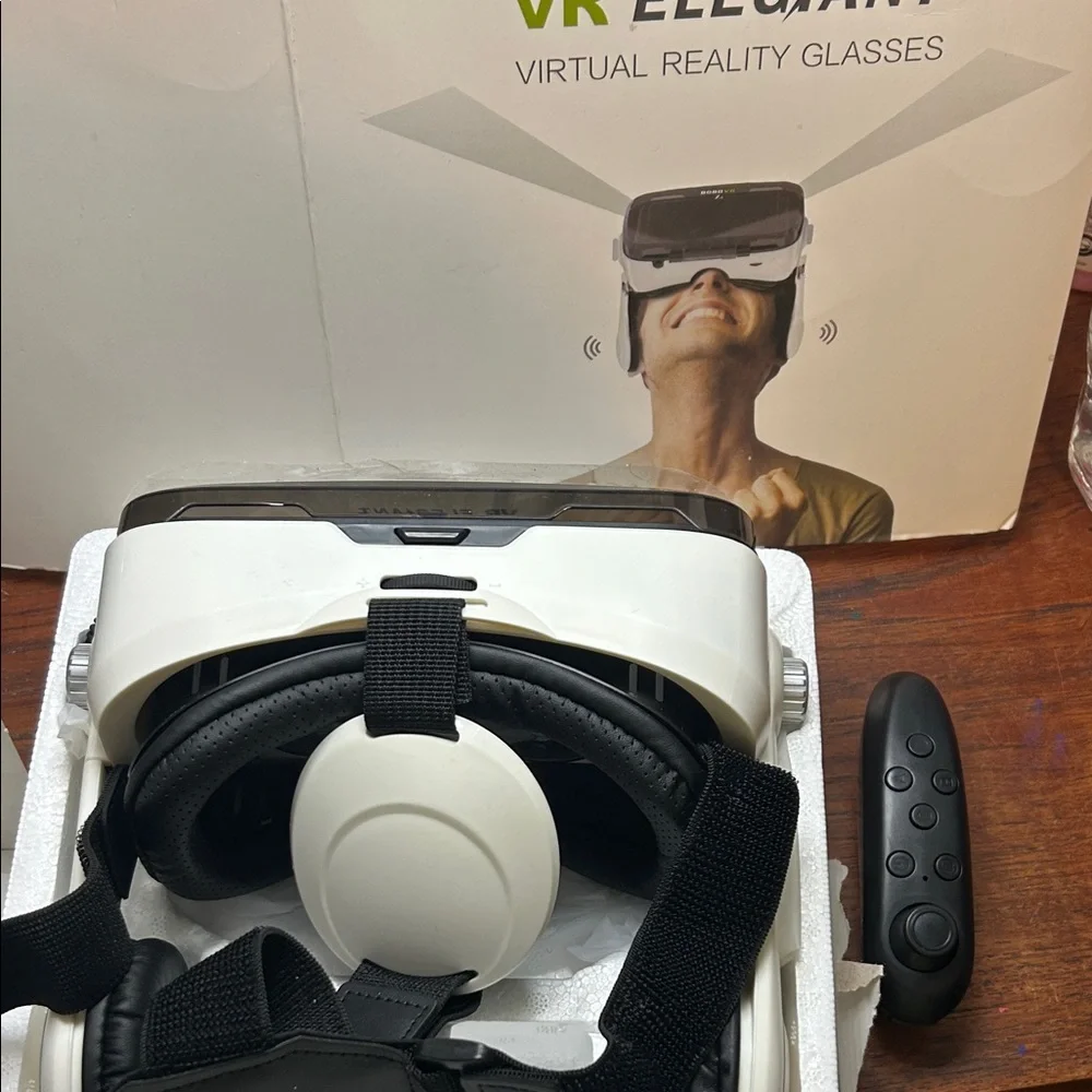 Smartphone Virtual reality glasses Elegiant VR Headset - Black and White